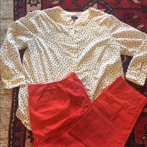 Talbots Heritage 20W Tomato Red Capris